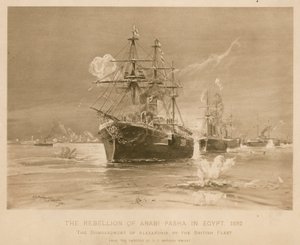 Bombardement af Alexandria af den britiske flåde under Ali Pashas oprør i Egypten af Henry Charles Seppings Wright