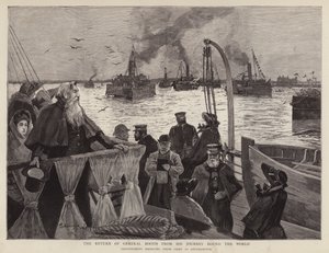 General William Booth, britisk grundlægger af Frelsens Hær, ankommer tilbage til Southampton efter sin verdensturné af Henry Charles Seppings Wright