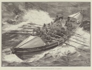 Redning af fiskere med redningsbåden Sunlight No 1 i Llandudno af Henry Charles Seppings Wright