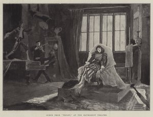 Scene fra Trilby, på Haymarket Theatre af Henry Charles Seppings Wright