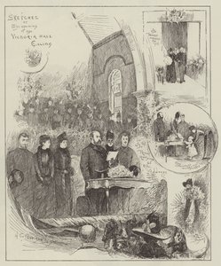 Skitser ved åbningen af Victoria Hall, Ealing af Henry Charles Seppings Wright