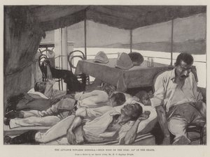Fremrykningen mod Dongola, høj middag på Nilen, 115° i skyggen af Henry Charles Seppings Wright