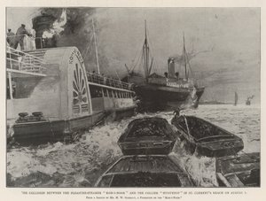 Kollisionen mellem Pleasure-Steamer Koh-i-Noor og Collier Huguenot i St Clement