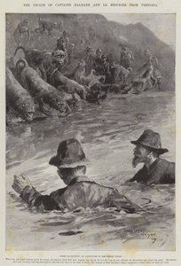 Kaptajnerne Haldane og Le Mesuriers flugt fra Pretoria af Henry Charles Seppings Wright