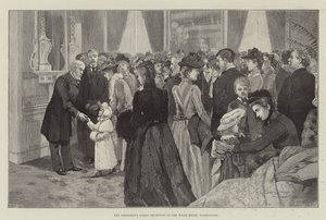 Præsidentens offentlige reception i Det Hvide Hus, Washington af Henry Charles Seppings Wright