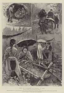 Med de nødstedte humleplukkere i Kent af Henry Charles Seppings Wright