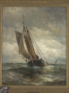 Running For Anchorage (olie på lærred) af Henry Chase
