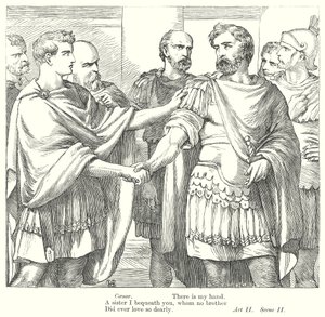 Antonius og Kleopatra (kobberstik) af Henry Courtney (after) Selous