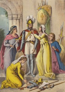 Christian bevæbnet (chromolitho)