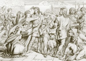 Hvordan Hereward dræbte bjørnen (gravering)