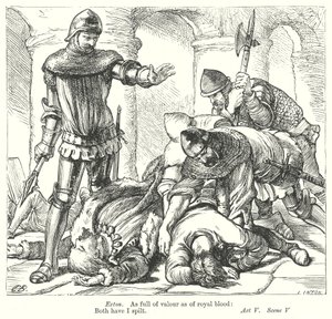 Kong Richard II (kobberstik) af Henry Courtney (after) Selous