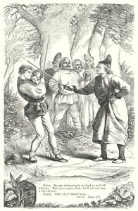 De lystige koner i Windsor (kobberstik) af Henry Courtney (after) Selous