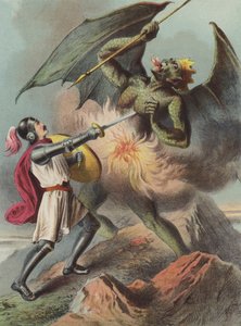 Christian dræber Appolyon (chromolitho)