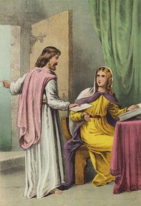 Christiana modtager budskabet (chromolitho) af Henry Courtney Selous