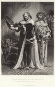 Richard og Bolingbroke, King Richard II, akt IV, Scene I af Henry Courtney Selous