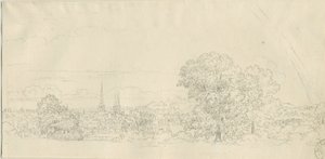Lichfield - Fjernsyn: pentegning, nd [1788-1855] (tegning) af Henry Curzon Allport