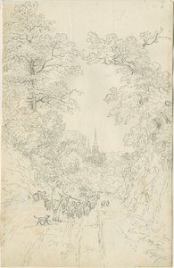 Lichfield Cathedral - Sydøst udsigt af Henry Curzon Allport