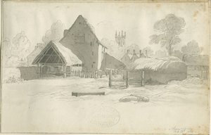 Shenstone - Farm: sepia tegning, nd [1788-1855] (tegning)