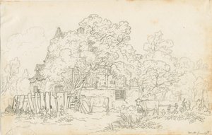 Yoxall - Old Farm House: blyantstegning, nd [c 1815]