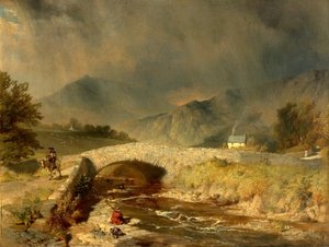Stormfuldt vejr nær Ambleside, Cumbria, 1846 af Henry Dawson