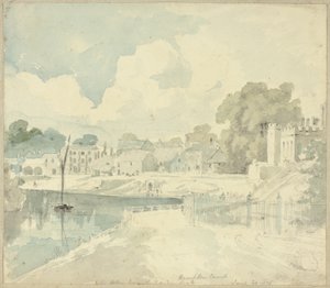 Hampton Court View taget fra Garden Seat af Henry Edridge