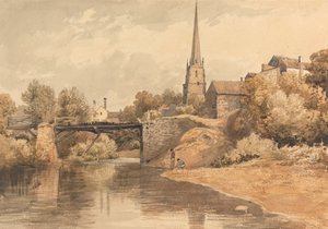 På Monnow, Monmouth af Henry Edridge