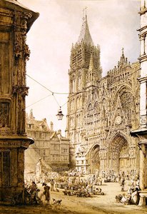 Rouen-katedralen, vestfronten af Henry Edridge