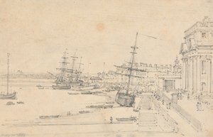 The Custom House, London af Henry Edridge