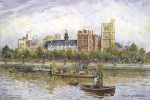 Lambeth Palace og kirke af Henry Edward Tidmarsh