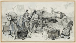 Koksin myynti kaasutehtaalla af Henry Edward Tidmarsh