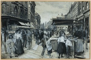 Den gamle markedsplads af Henry Edward Tidmarsh