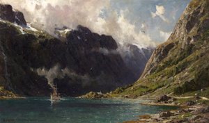 Naeroyfjord, Norge, 1902 af Henry Enfield