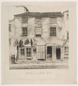 Old House i Rector Street fra Scenes of Old New York, 1870.