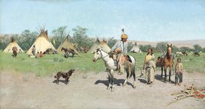 I Græsgange Nye, 1895 af Henry Francois Farny