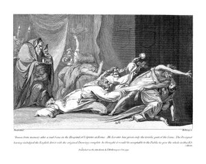 Forsøg på at uddrive onde ånder, der besidder en patient på San Spirito Hospital, Rom, 1792 af Johann Heinrich Füssli
