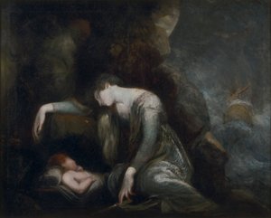 Dana? og Perseus på Seriphos(?) af Johann Heinrich Füssli