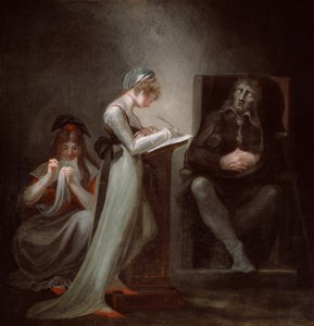 Milton dikterer til sin datter, 1794. af Johann Heinrich Füssli