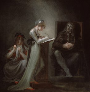 Milton dikterer til sin datter, 1794 af Johann Heinrich Füssli