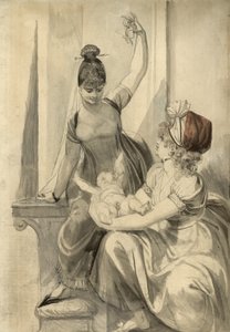 Moder og hendes familie på landet, 1806-1807 af Johann Heinrich Füssli