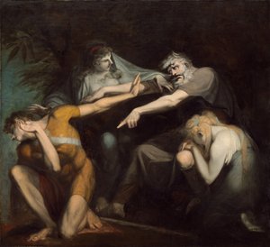 Ødipus forbander sin søn Polynices, 1786. af Johann Heinrich Füssli