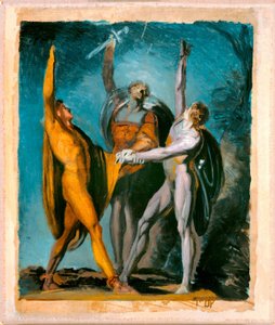 Skitse til "Ed på Rütli," kvindefigur (verso) af Johann Heinrich Füssli