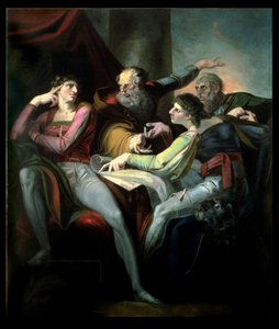 Striden mellem Hotspur, Worcester, Mortimer og Glendower, 1784 af Johann Heinrich Füssli