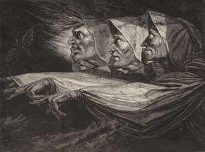 Heksene i Macbeth af Johann Heinrich Füssli