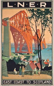 En London og North Eastern Railway-plakat, der reklamerer for østkystrejser til Skotland af Henry George Gawthorn