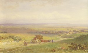 Pevensey Bay, Sussex, 1868 (wc, bc, grafit og skrabning på papir)