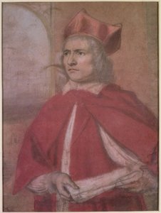 Portræt af Henry Harris som kardinal Wolsey, 1600-tallet (farvet kridt på papir)
