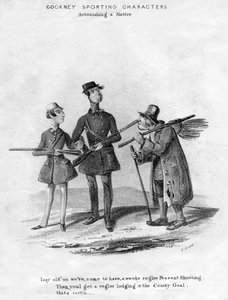 Cockney sportslige karakterer. Forbløffende en indfødt, 1800-tallet.