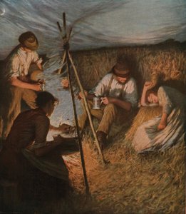 Høstmændenes nadver, 1898, c1930. af Henry Herbert La Thangue