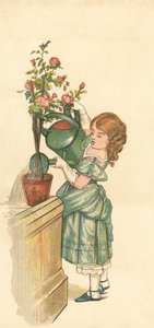 The Princess Gardening (farve litho) af Henry Hetherington Emmerson