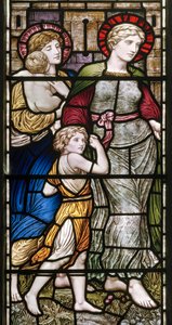 Buckland, St Mary, James Powell & Sons, Henry Holiday, The Barcote Chapel, Charity, 1889 af Henry Holiday